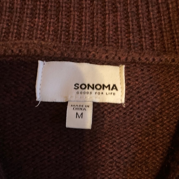 Sonoma Men's Dark Burgundy Cardigan - Picture 2 of 3